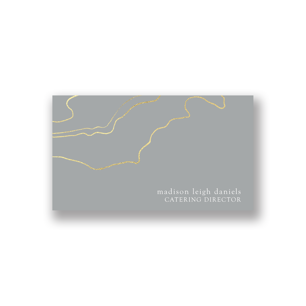 Gray Marble Custom Foil Business Cards Gray 99269 russell+hazel Business Cards