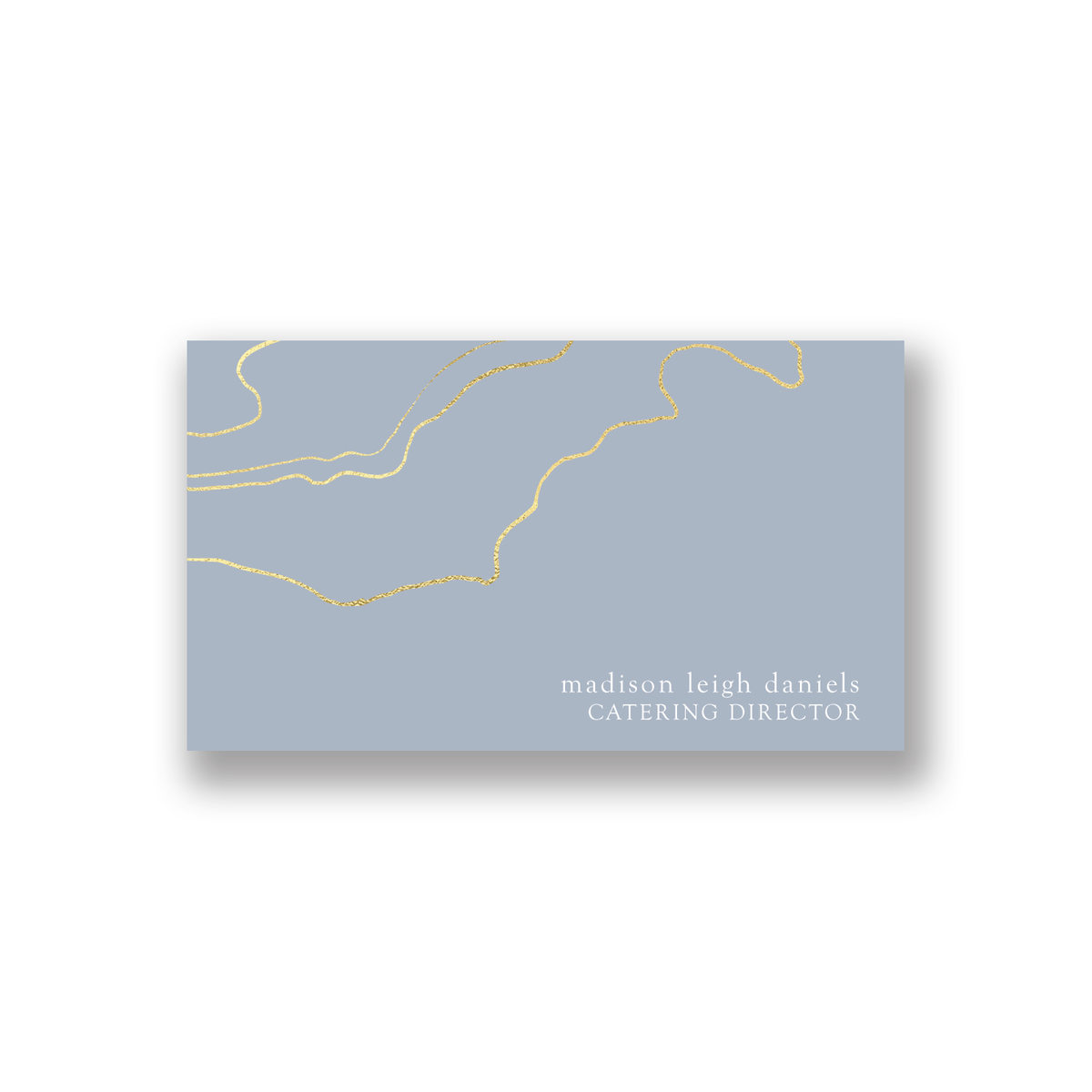 Gray Marble Custom Foil Business Cards Slate Blue 99269 russell+hazel Business Cards