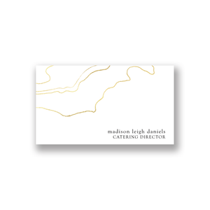 Gray Marble Custom Foil Business Cards White 99269 russell+hazel Business Cards