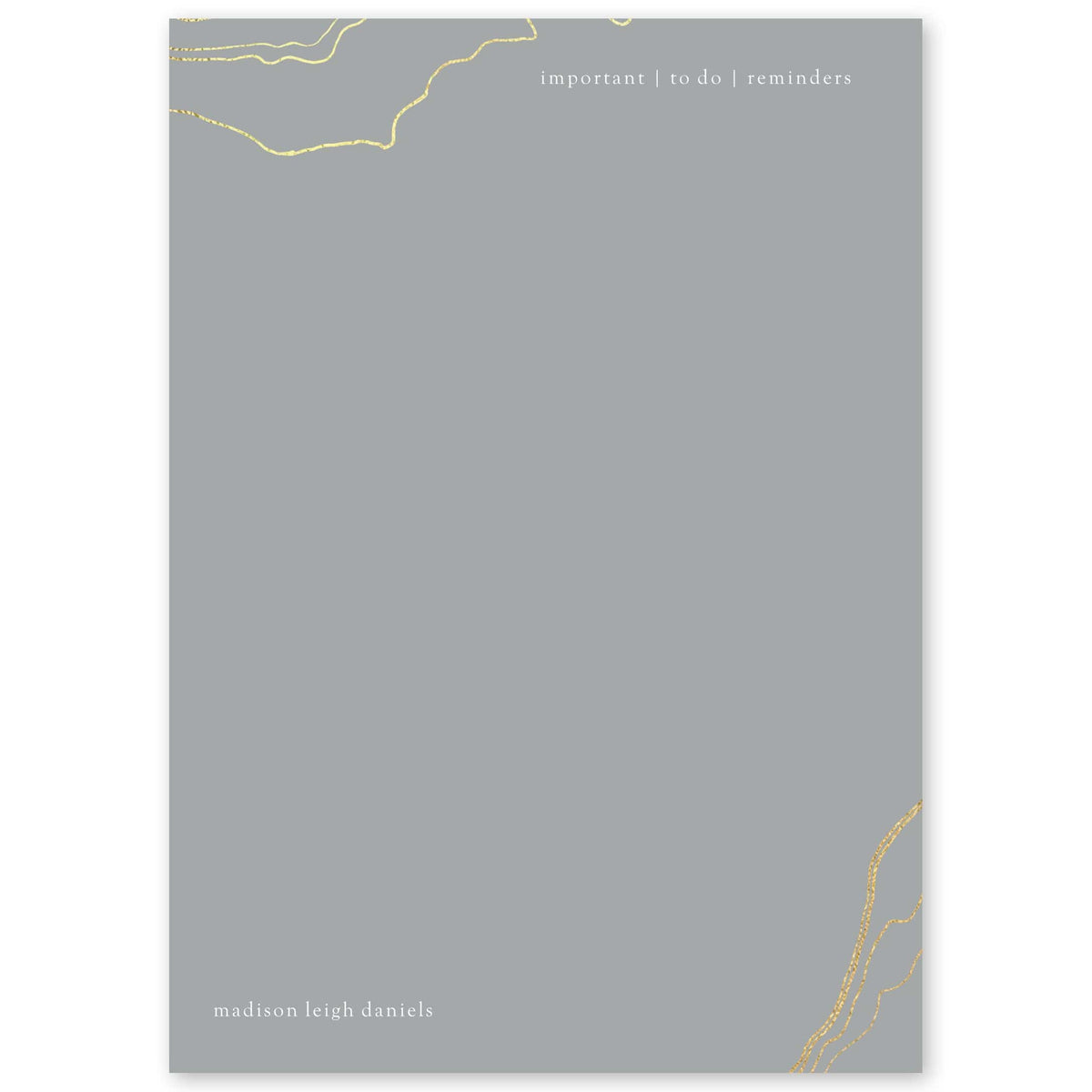 Gray Marble Custom Notepad 97256 russell+hazel Notepad