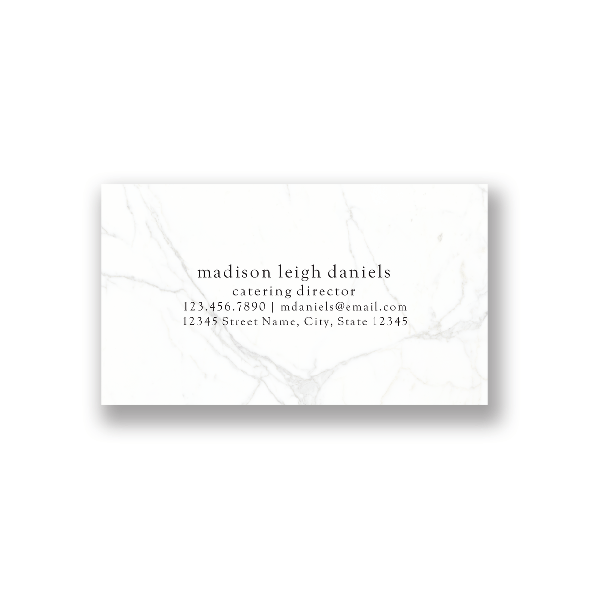 Marble Custom Business Cards White 99268 russell+hazel Business Cards