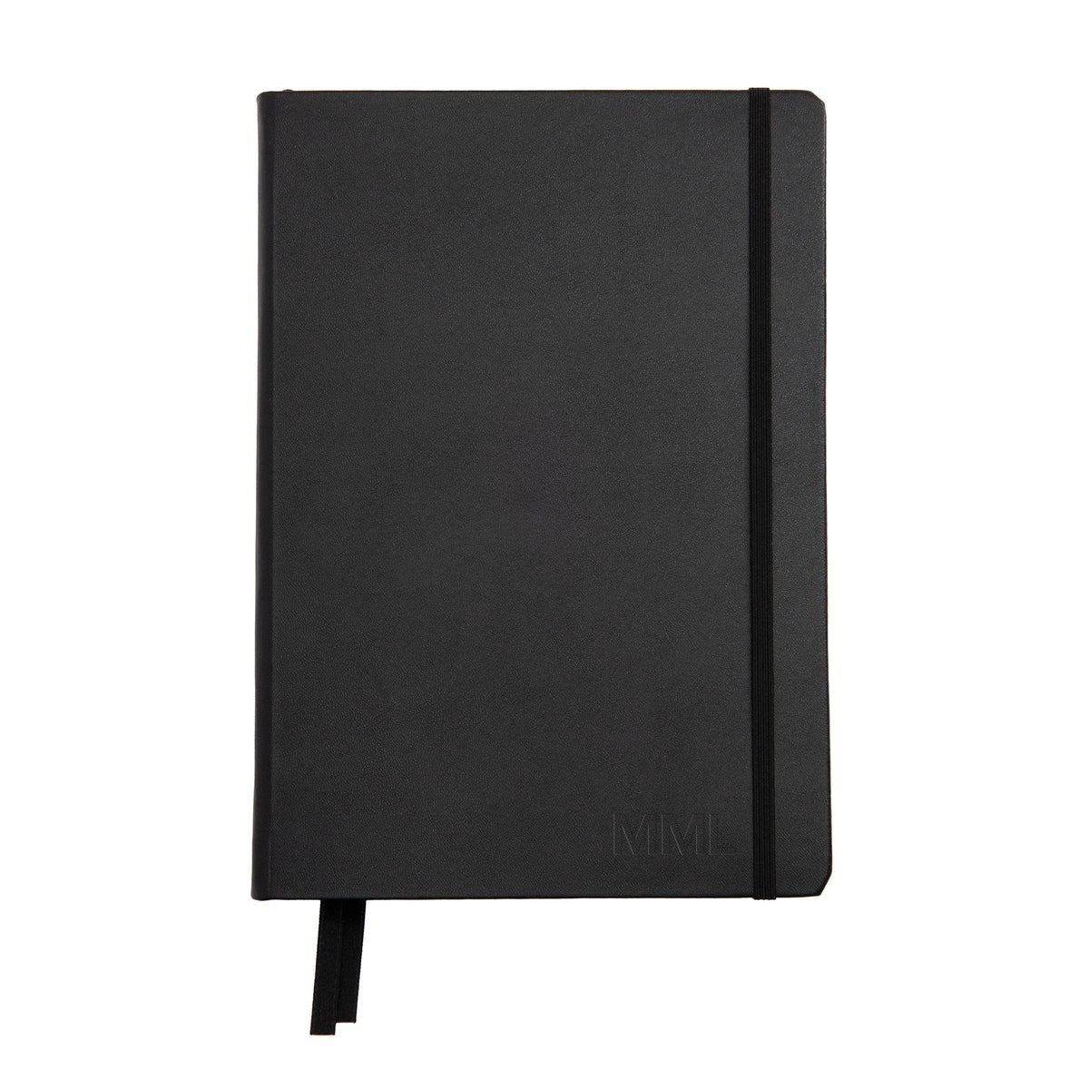 Monogrammed A5 Hardcover Journal - Vegan Leather Black / Debossed 59922P russell+hazel Journal