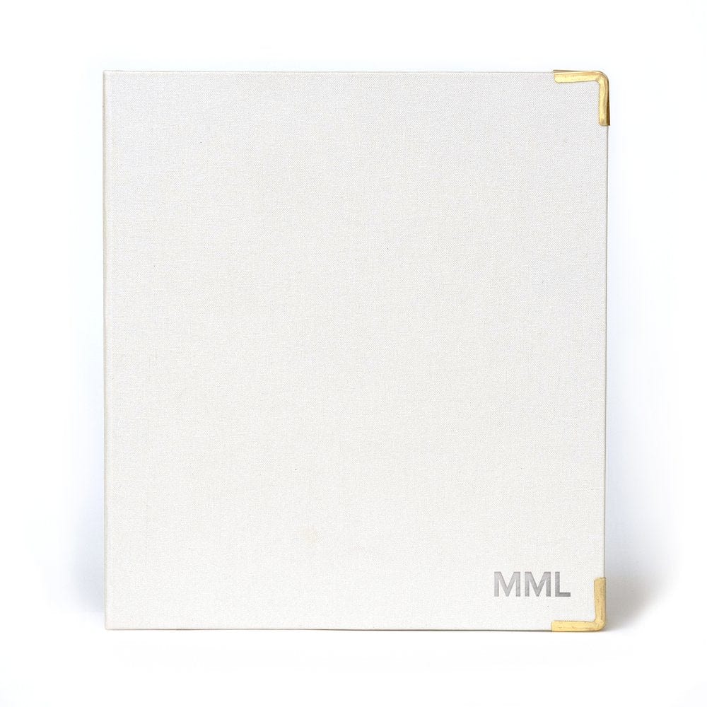 Monogrammed Bookcloth Mini 3 Ring Binder russell+hazel