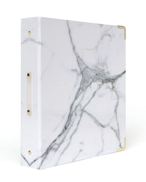 Monogrammed Patent Signature 3 Ring Binder Marble 25972P russell+hazel