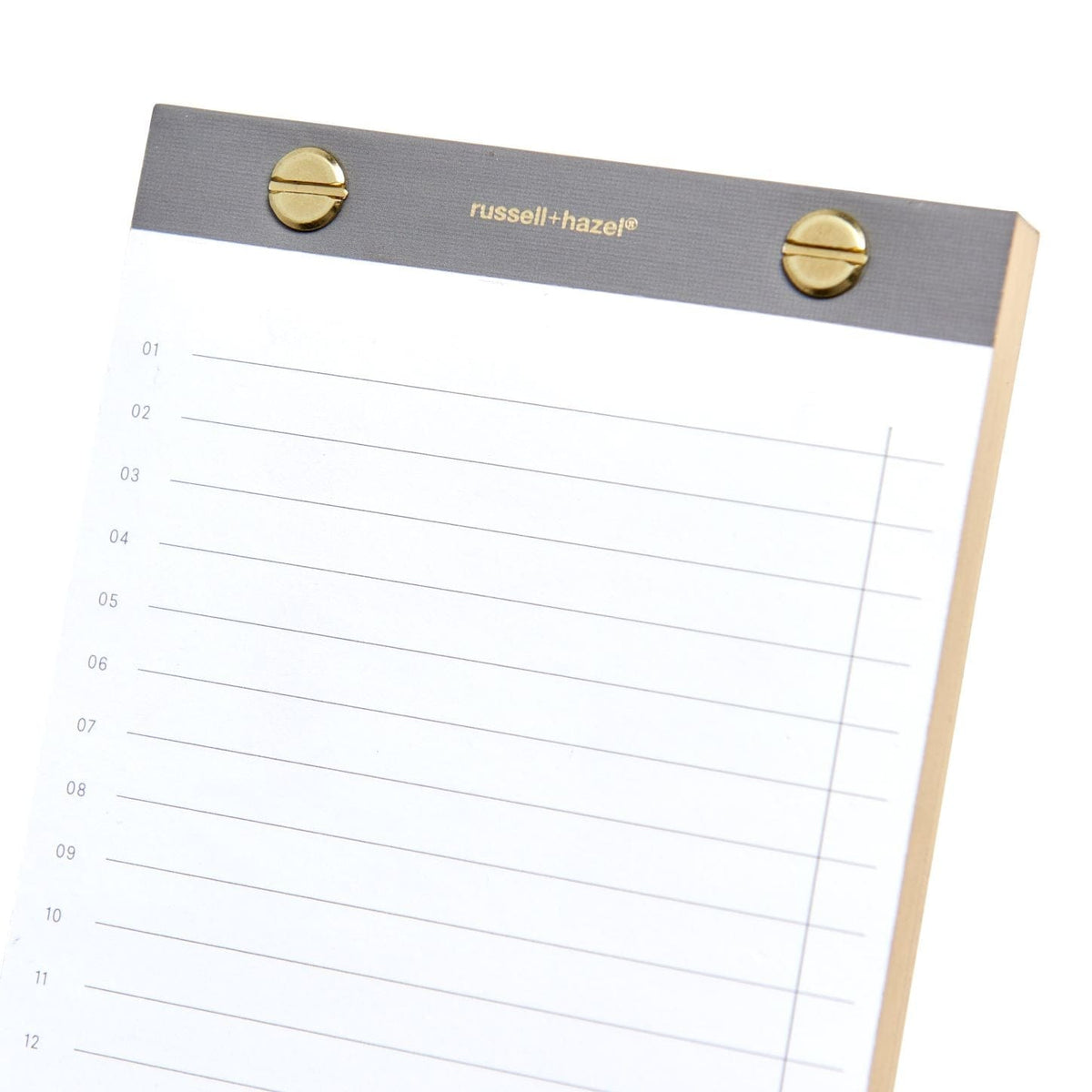 Riveted Paper Listpad - Charcoal 94295 russell+hazel Notepad
