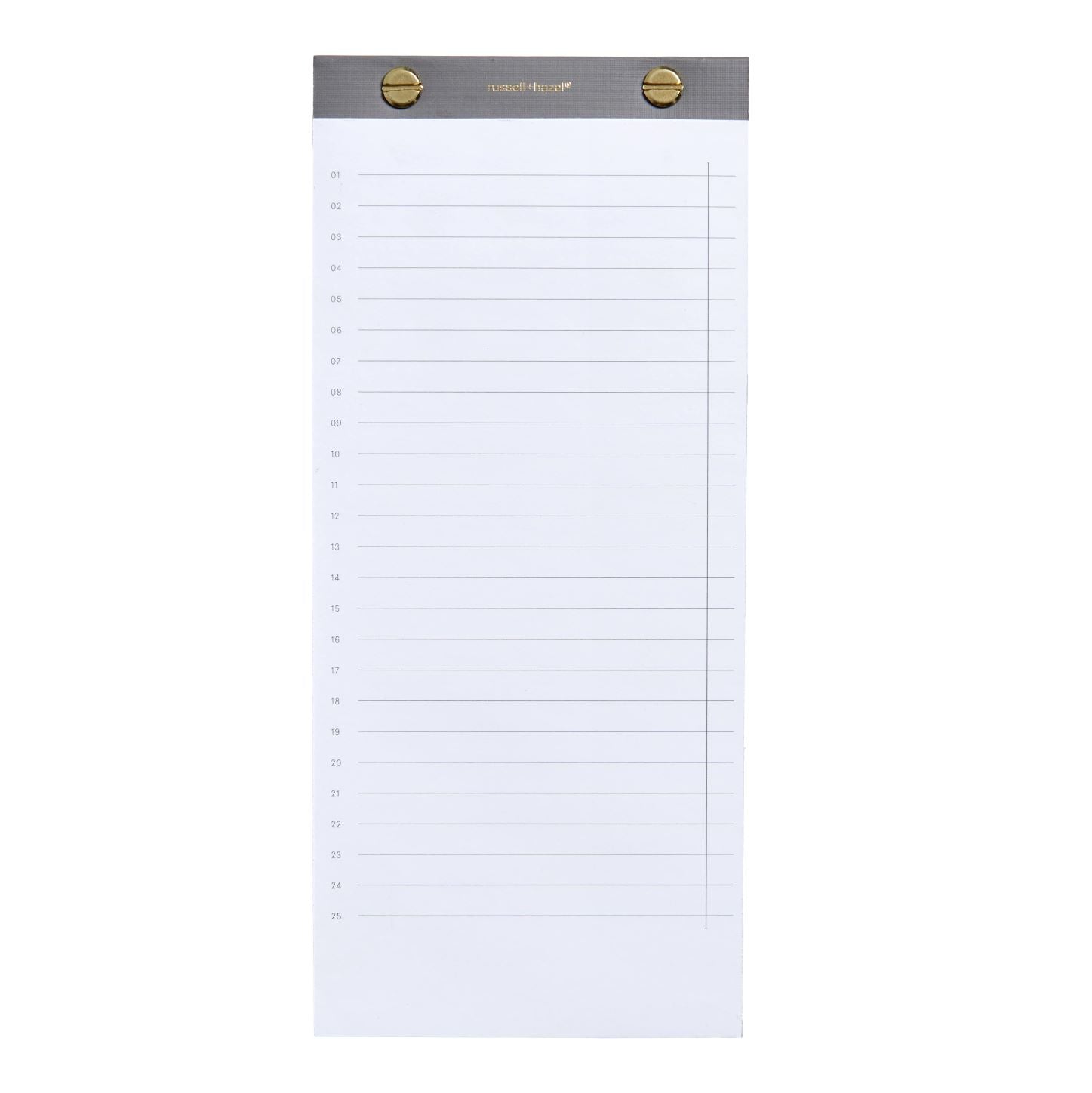 Riveted Paper Listpad - Charcoal 94295 russell+hazel Notepad