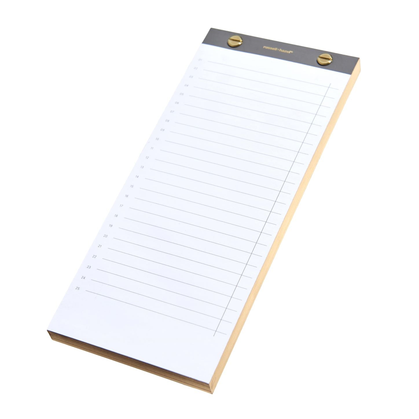 Riveted Paper Listpad - Charcoal 94295 russell+hazel Notepad
