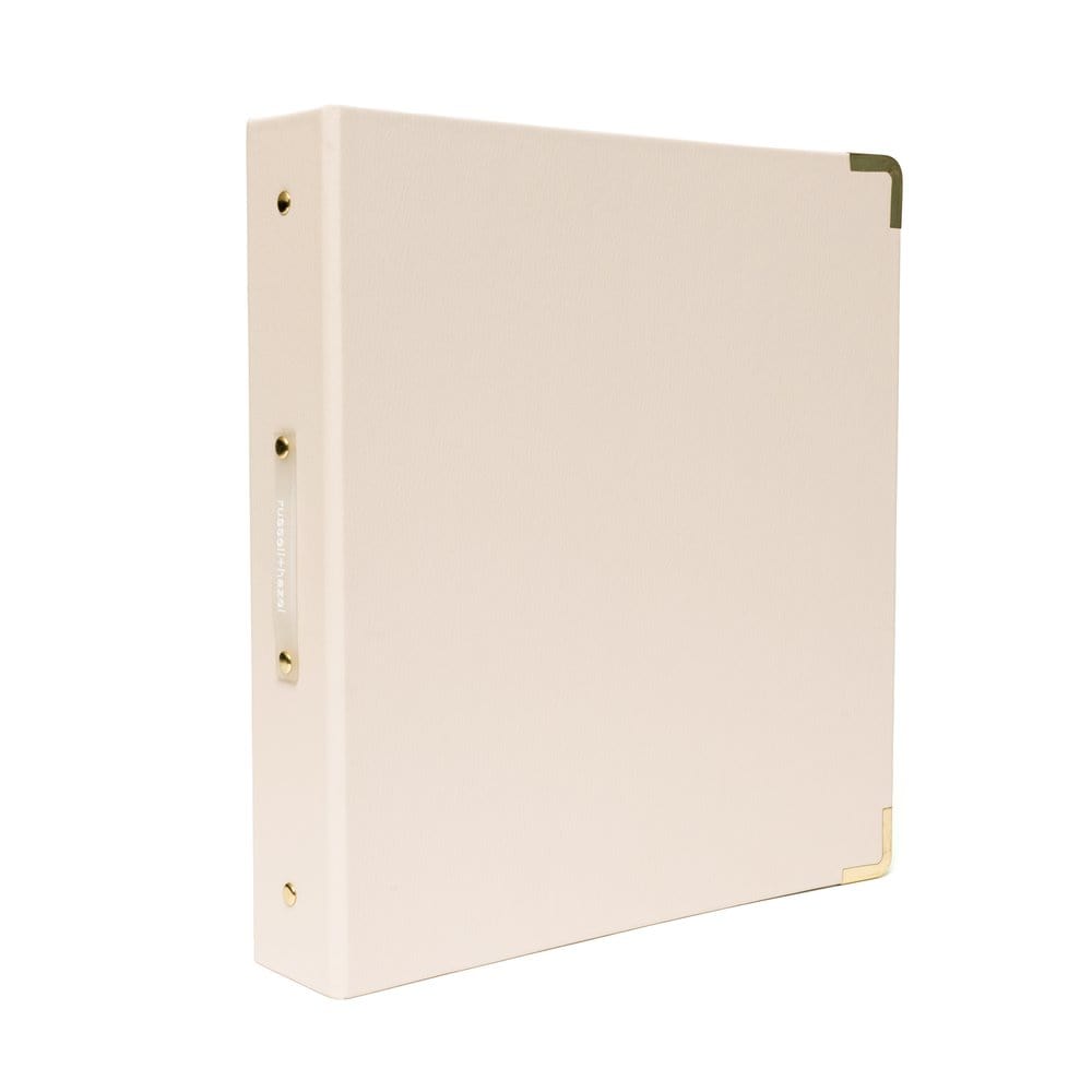 Signature 3 Ring Binder - Vegan Leather Bone 51188 russell+hazel Binder - Signature