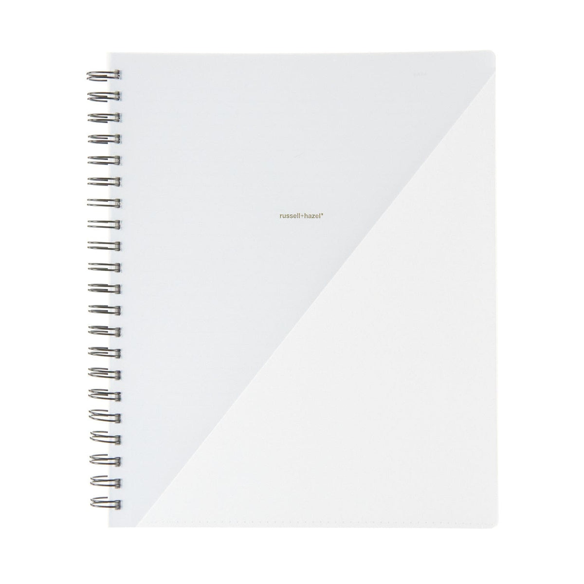 Signature Spiral Notebook with Pockets White 88342 russell+hazel Notebook